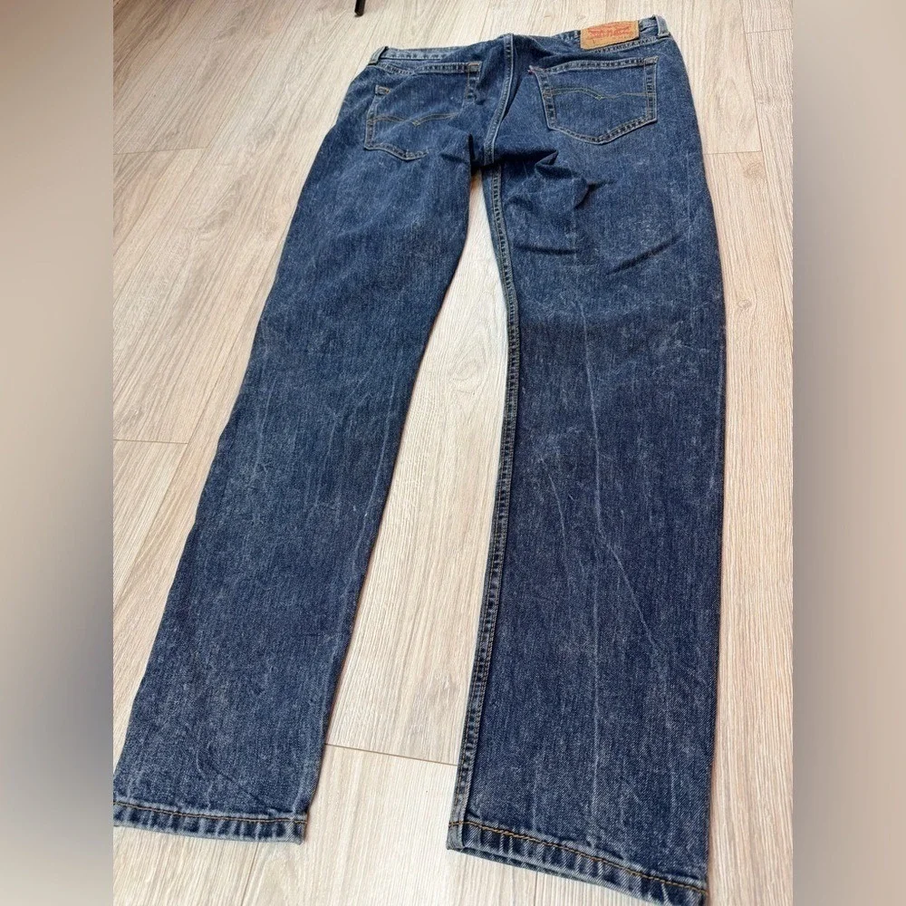 Levis‎ 512 Sin City Slim Taper Mens Jeans 34x32 Dark Wash Blue Denim 28833-0285